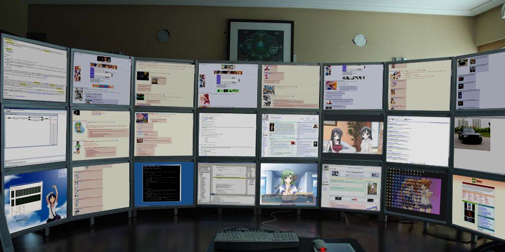 cyber security professionals analyzing data on multiple computer screens in a high-tech office