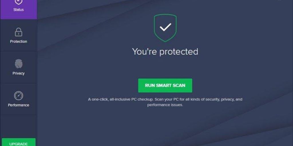 Avast Antivirus software on computer screen